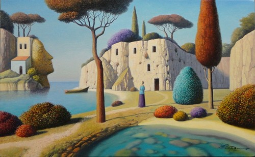 Evgeni Gordiets Blue Bay with Rock House.jpg